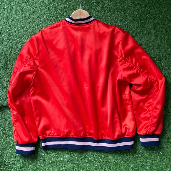 *HP* H&M, red satin bomber jacket, M - Picture 3 of 16